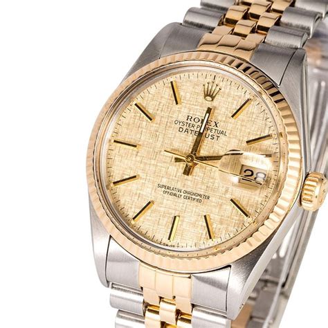 rolex datejust 16013 linen dial|rolex 16013 datejust specs.